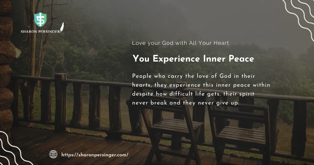Those who loves God experience inner peace